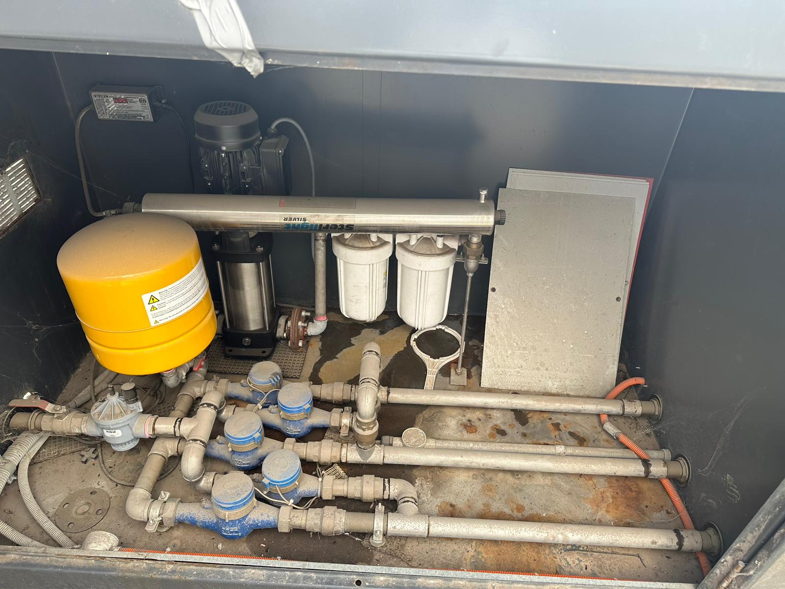 UV filtration and water pump system installation